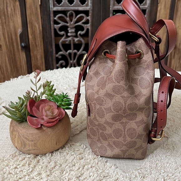 🌸Coach Evie Backpack 22 In Signature Canvas New! - Picture 3 of 15